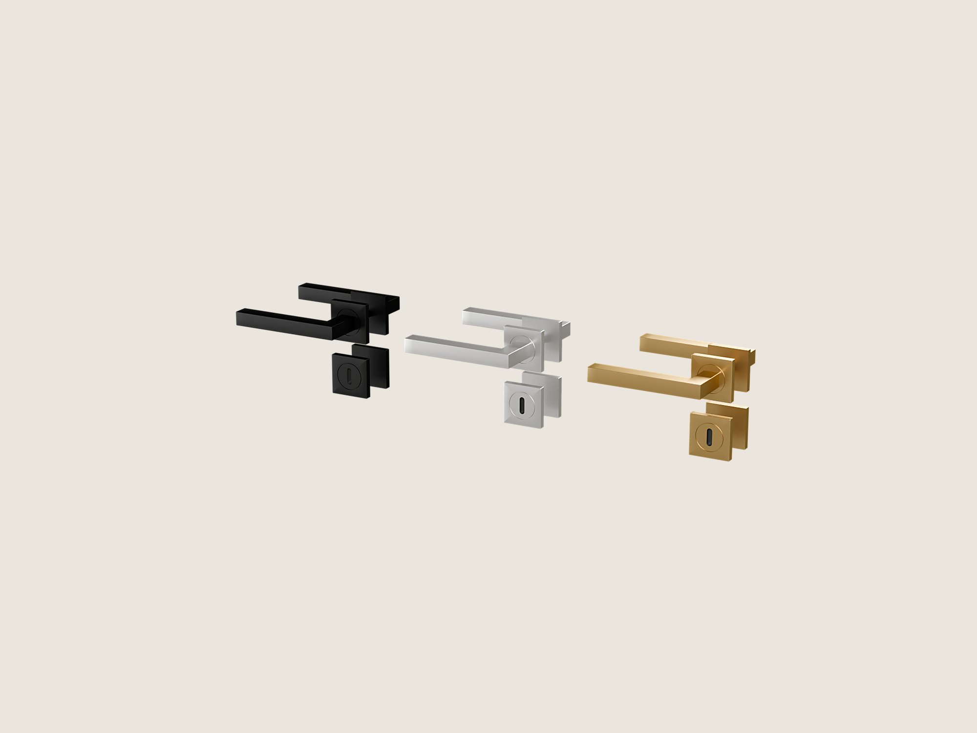 ZNM-010 Door handle, square