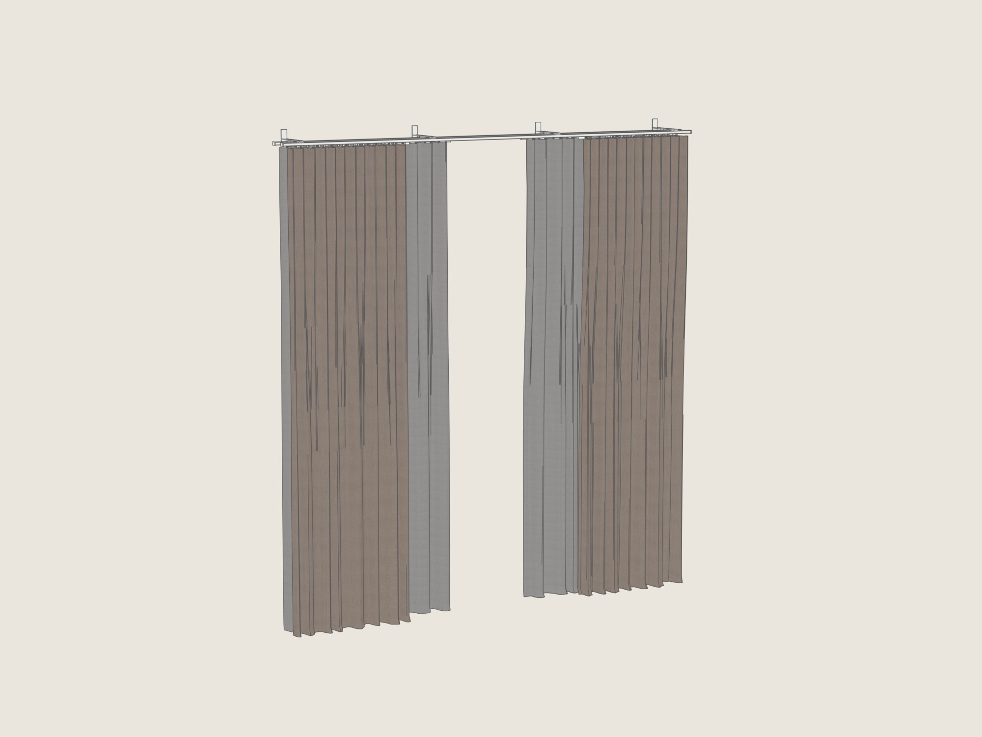 ZNM-022 Double curtain – sheer + dimout