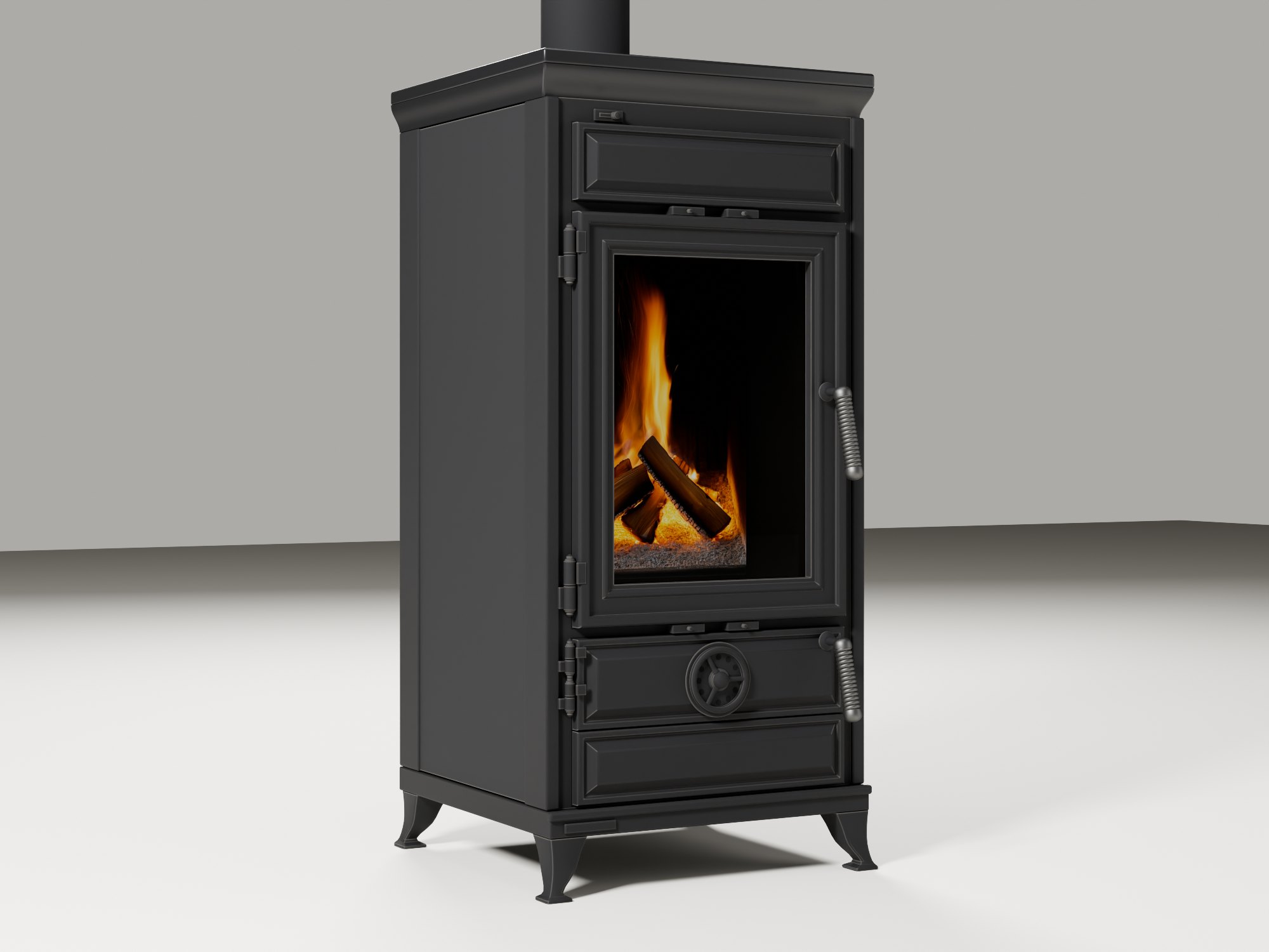 ZNM-049 Wood stove, cast iron classic